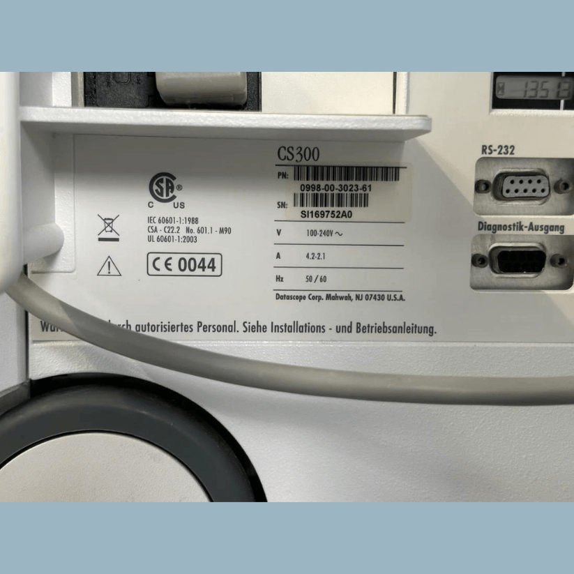 Datascope CS300 Automated Counterpulsation Balloon Pump 0998-00-3023-55 - Pro Medizone